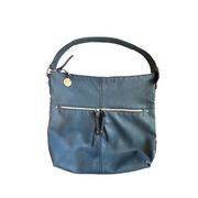 Relic Shoulder Bag Blue Faux Vegan Leather Purse Zip Buckles Lined Pockets