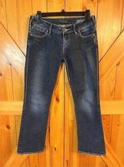 Silver Jeans Womens Santorini Dark Wash Denim Size 27 Straight Fit Cropped (3019