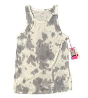 Juicy Couture white & gray tie dye ribbed tank top - M NWT