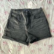 CALVIN KLEIN JEANS stretchy grey black jean shorts