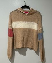 Sundry Wool Cashmere Hooded Sweater Size 1(Small) Color is Tan Cream.