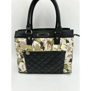 Betsey Johnson Black and White Multicolor Floral Shoulder Bag