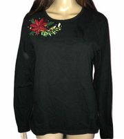 Carolyn Taylor poinsettia knit top