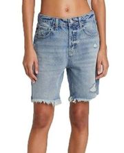 Wild Fable  Women's High-Rise Wide Leg Bermuda Jean Shorts -10 NWT