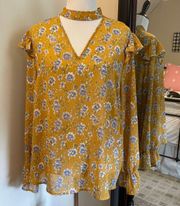 Size 14 Floral Long Sleeve Blouse