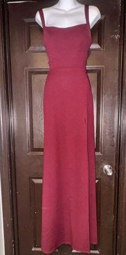 B.Smart Burgundy evening gown small