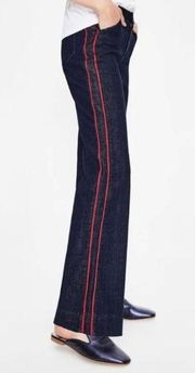 Boden The Windsor Wide Leg Jean Red Stripe