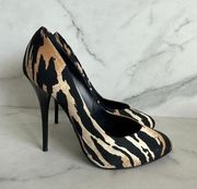 GIUSEPPE ZANOTTI Animal Print Platform Heels Sz 37.5/7.5