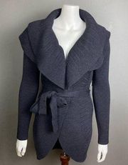 NWT Elie Tahari wrap cardigan extra small dramatic neckline ruffle Lillian wool