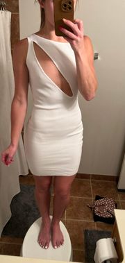 White  Cut Out Dress