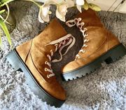 Brown Lace Up Convertible Boots