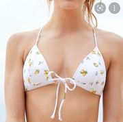 White lemon print bikini