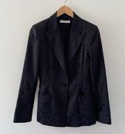 Amanda Uprichard Blazer Womens Small Black Brocade Classic Evening Dressy Chic