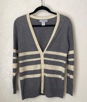 NWOT Cotton Emporium stripe button up cardigan▪️size XS