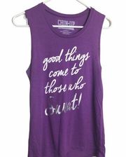 Chin Up Apparel   WOMENS Athletic Sleeveless Tank Size M