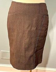 Bebe Brown Pencil Skirt Size 4