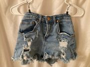 Brand Distressed Denim High Rise Cutoff Short Jean Shorts - Size 3