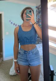 denim top