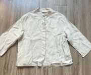 Bryn Walker 100% Linen Button Down Lightweight Shirt Jacket Size M