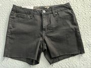 Seven 7 Weekend shorts black denim jean Cut hems