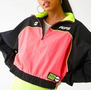 Forever 21 Pepsi Cropped Jacket L Neon Pop