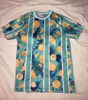 Fun Tropical Hawaiian Oranges And Floral Vacation T-Shirt