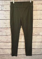 INC INTERNATIONAL CONCEPTS Leggings Patterned Mod Retro Green/Black -8