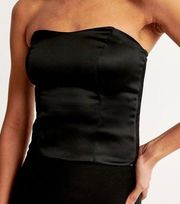 Black Strapless Corset Top