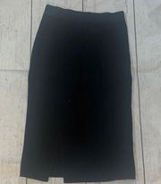 Uniqlo black knee length knit skirt