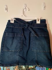 denim mini skirt