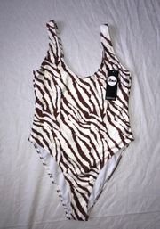 NWT  Tiger Print One Piece Bikini