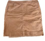 Talbots Corduroy Mini Skirt, Tan, Size 12