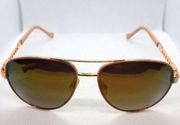 Jessica Simpson Pink & Gold Aviator Sunglasses