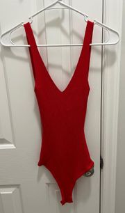 Lulus Red Backless Bodysuit