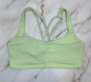 Lululemon Free To Be Sports Bra Size 4 Light Lime Green