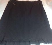 NWOT Rebecca Taylor Black Flirty Skirt Size 6.