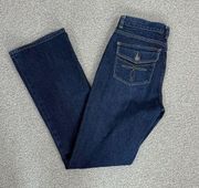 Lauren Ralph Lauren Classic Bootcut Mid Rise Jeans Blue 4 Dark