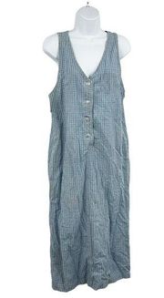 Vintage Y2K Cottagecore Plaid Maxi Dress Size Small Boho Early 2000s