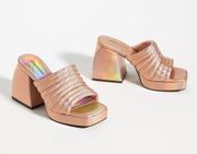 E-Girl Heels Rose Gold Iridescent casual classic stylish summer