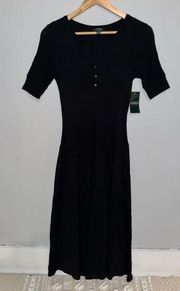 RALPH LAUREN Fit & Flare Maxi Dress sz S NWT