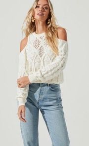 Cold shoulder Astr sweater perfect for spring