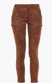 Park Moto Styled Cropped Leopard Prints Skinny Pants