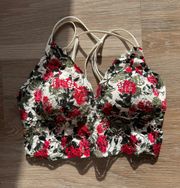 Victoria's Secret PINK Bralette Lace Floral Size M