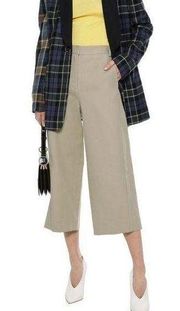 𝅺TIBI Margaux cropped cotton-twill wide-leg pants