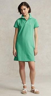 NWOT Polo Ralph Lauren Mint Green White Logo Cotton Mesh Polo Mini Dress sz XS
