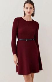 Karen Millen Fit Flare Mini Small Dress MISSING BELT