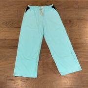 Turquoise Jogger Ladies LARGE Lightweight Stretch Dance Pants