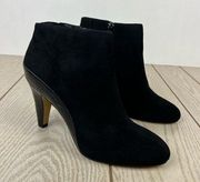 Bella Vita Women's Brennan Dress Booties 10M Black Kid Suede Leather $115