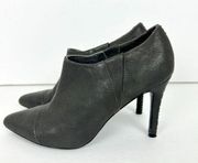 Alice + Oliva Dex Leather Ankle Boot Size 6 EU 36 Gray Stiletto Heel