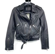 NWT ALLSAINTS Balfern Leather Biker Jacket in Black